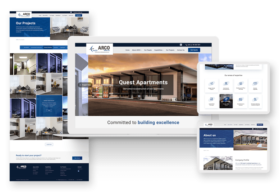 Zopallo created the website for construction company ARCO to present their services